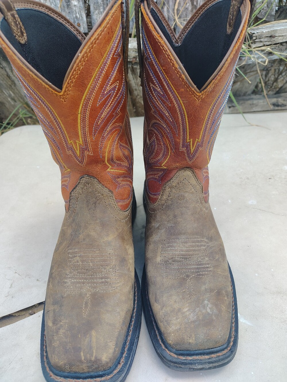 Ariat Brown and Black Men's Work Boots